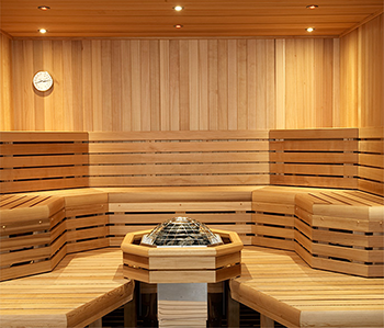 Relax in our full service sauna!