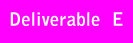 Deliverable E